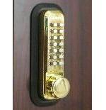 Lockey 2230DC Keyless Mechanical Digital Double Sided Combination Spring Latch Door Lock Bright Brass